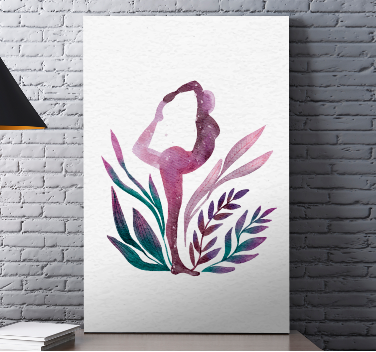 Dancer canvas graceful ballet silhouette - TenStickers