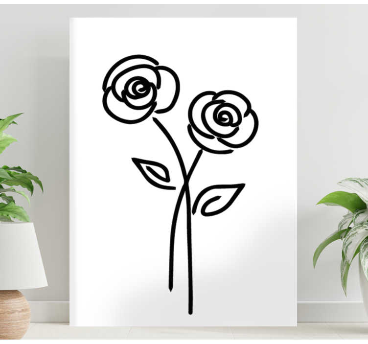 Elegant Floral Design Flowers  canvas - TenStickers