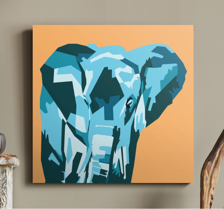 Elephant wallart stylized elephant portrait - TenStickers