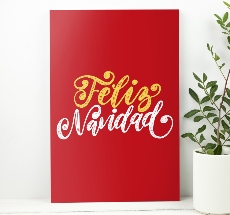 Feliz navidad quote canvas - TenStickers