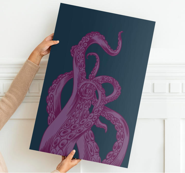 Fish canvas octopus tentacle artwork - TenStickers