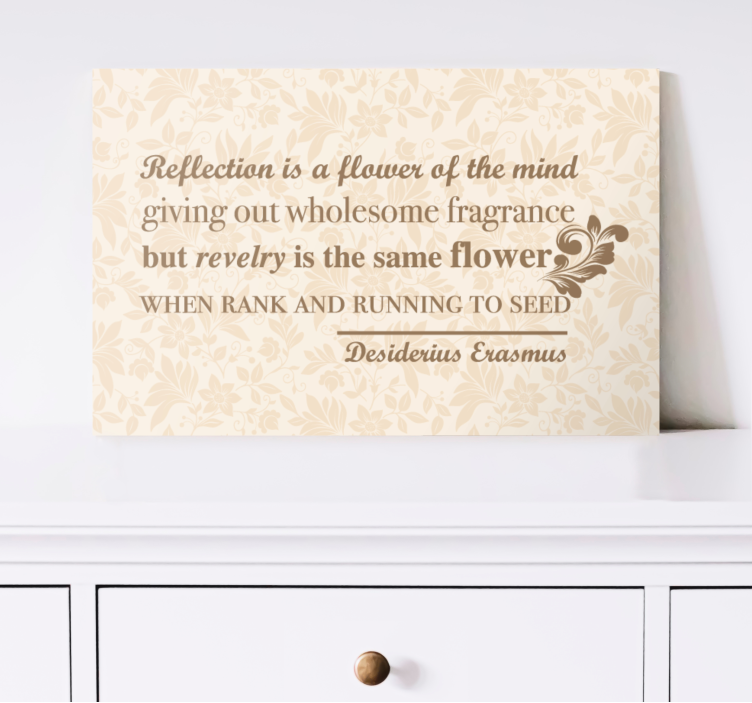 Floral reflection quote canvas - TenStickers
