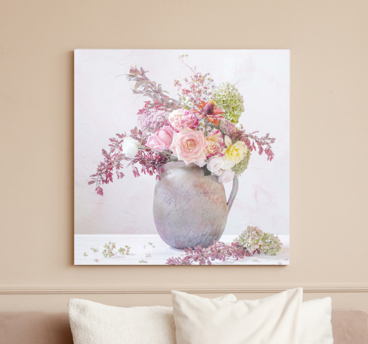 Flowers canvas botanical composition elegance - TenStickers