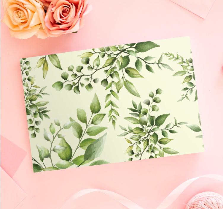 Flowers canvas delicate greenery blossoms - TenStickers