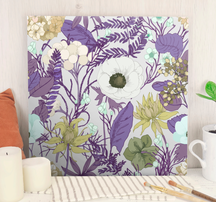 Flowers canvas floral arrangement grace - TenStickers