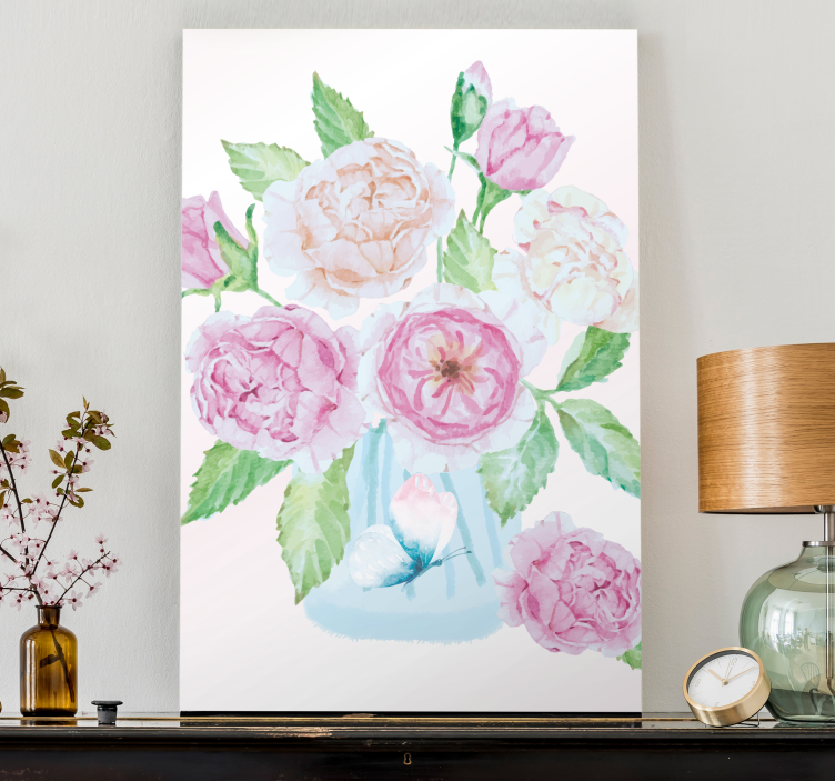 Flowers canvas floral bouquet design - TenStickers