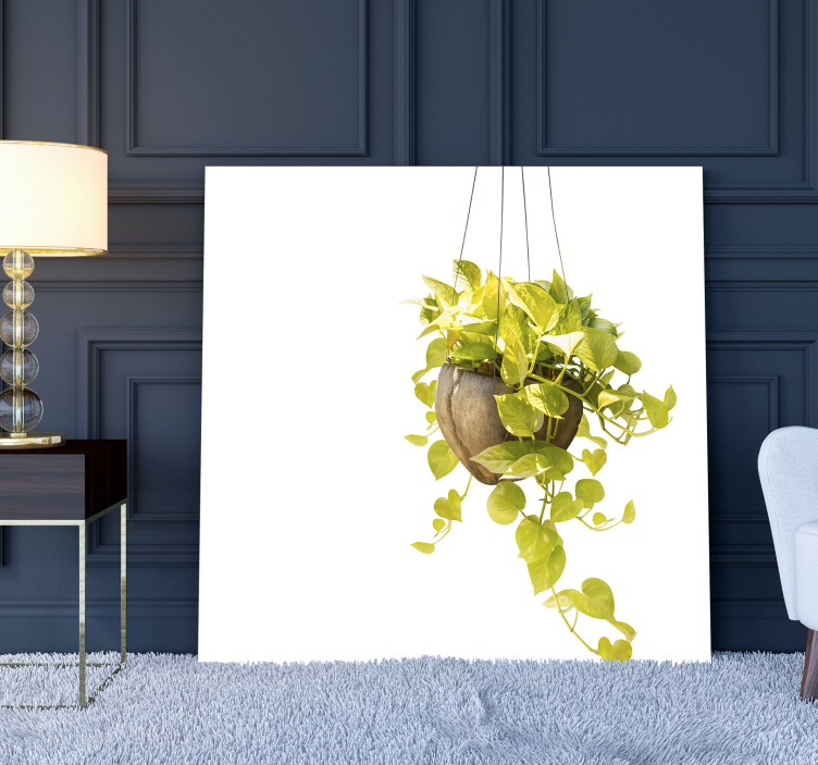 Flowers canvas hanging greenery design - TenStickers