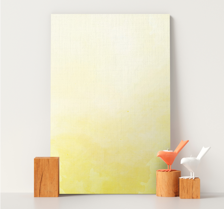 Flowers canvas in soft yellow shade - TenStickers