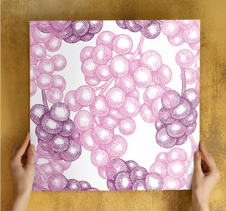 Flowers canvas pink floral design - TenStickers