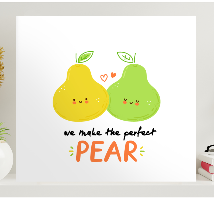 Fruit canvas wall art perfect pair fruits - TenStickers