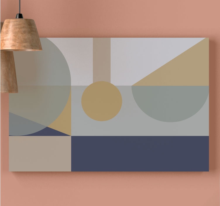 Geometric canvas abstract shapes showcase - TenStickers