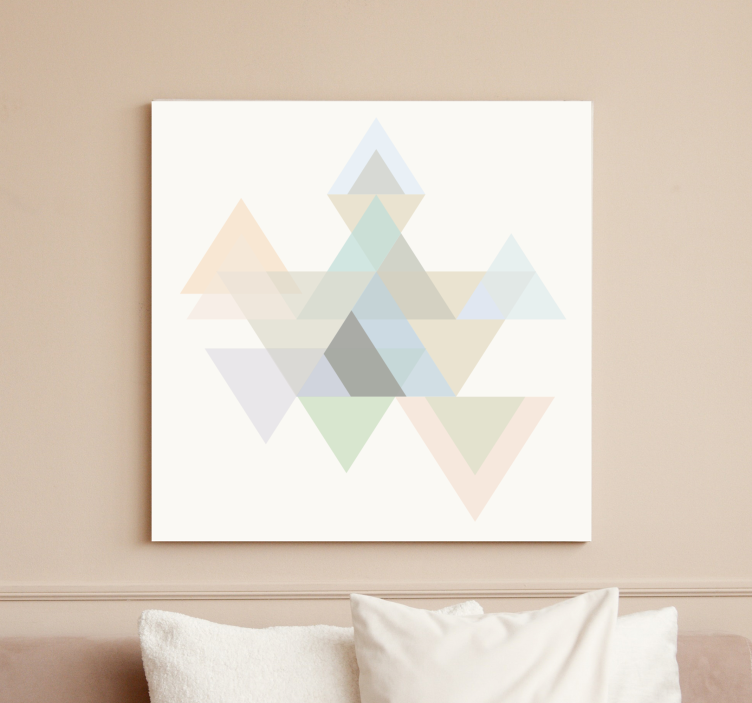 Geometric canvas abstract triangle design - TenStickers