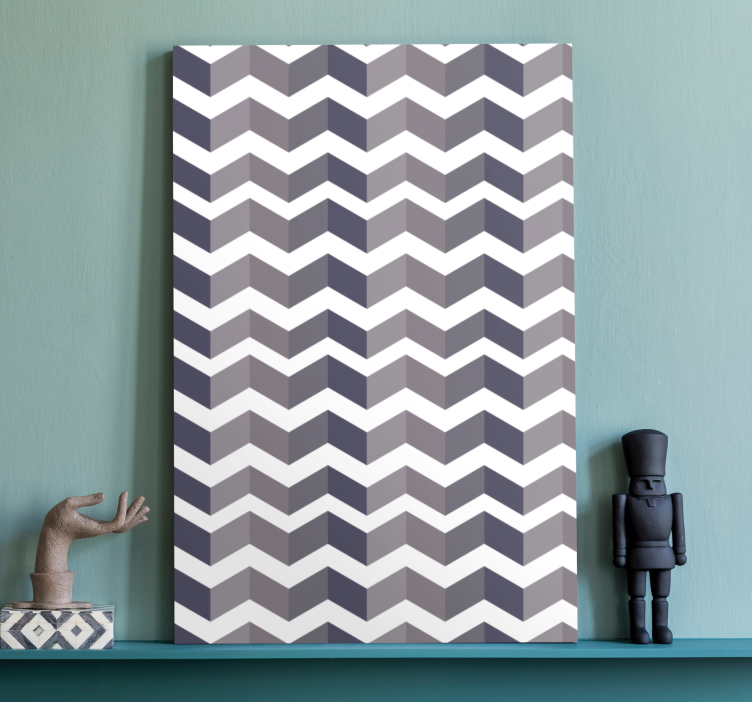 Geometric canvas chevron style design - TenStickers