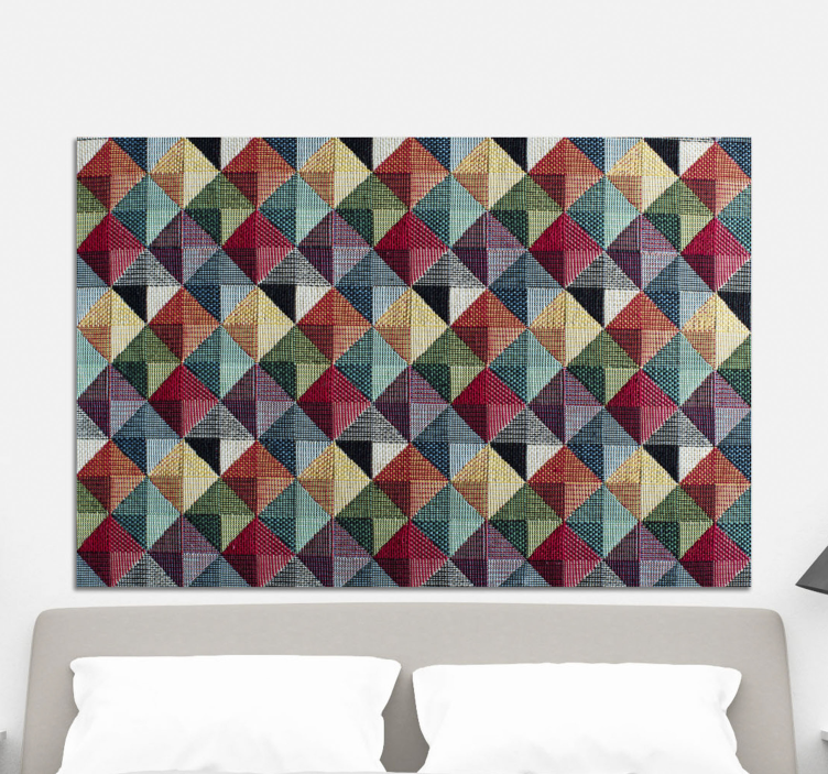 Geometric canvas of vibrant geometric shapes - TenStickers