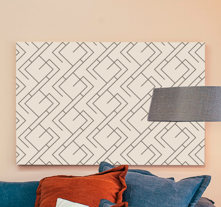 Geometric canvas with chic linear design - TenStickers