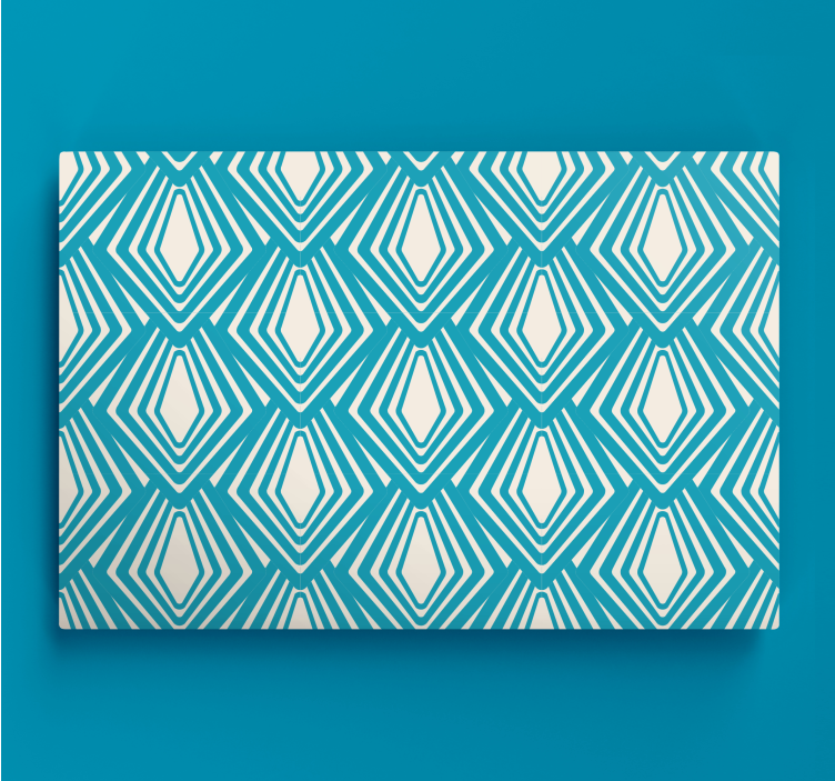 Geometric canvas with geometric diamond pattern - TenStickers