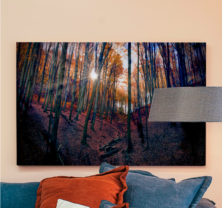 Landscape canvas autumn forest radiance - TenStickers