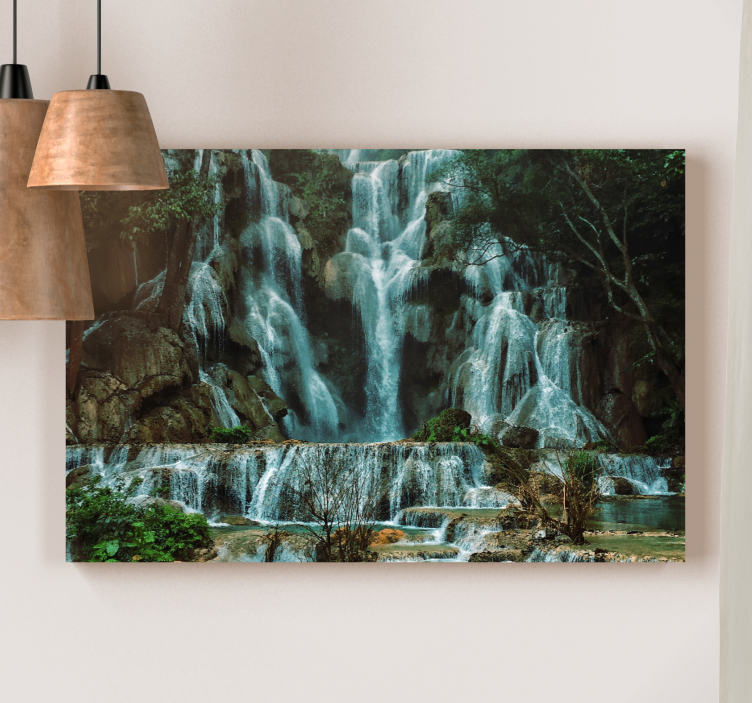 Landscape canvas grand waterfall cascade - TenStickers