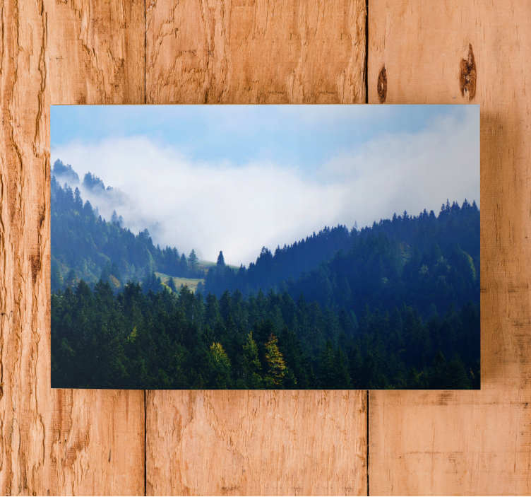 Landscape canvas of majestic forest peaks - TenStickers