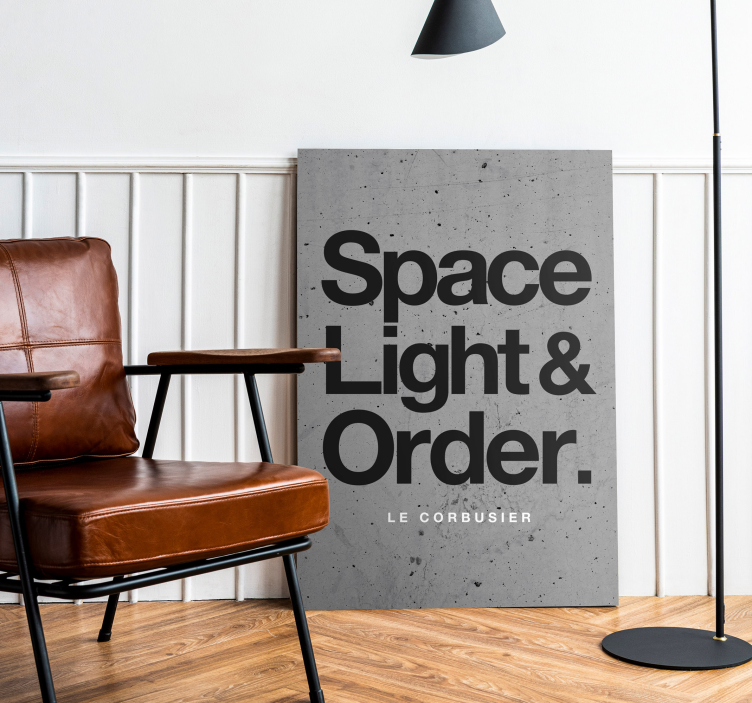 Le Corbusier text  quote canvas - TenStickers