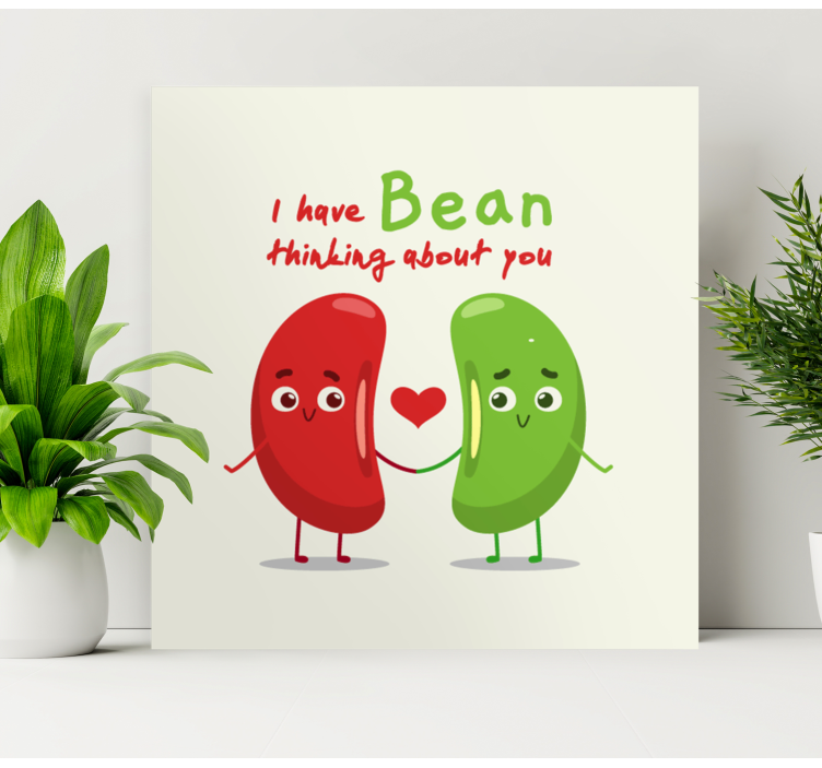 Love Beans Together fruit canvas wall art - TenStickers