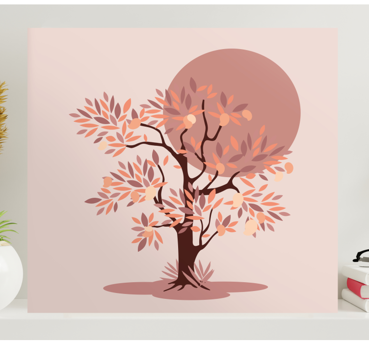 Mango tree with leaves wall art canvas - TenStickers
