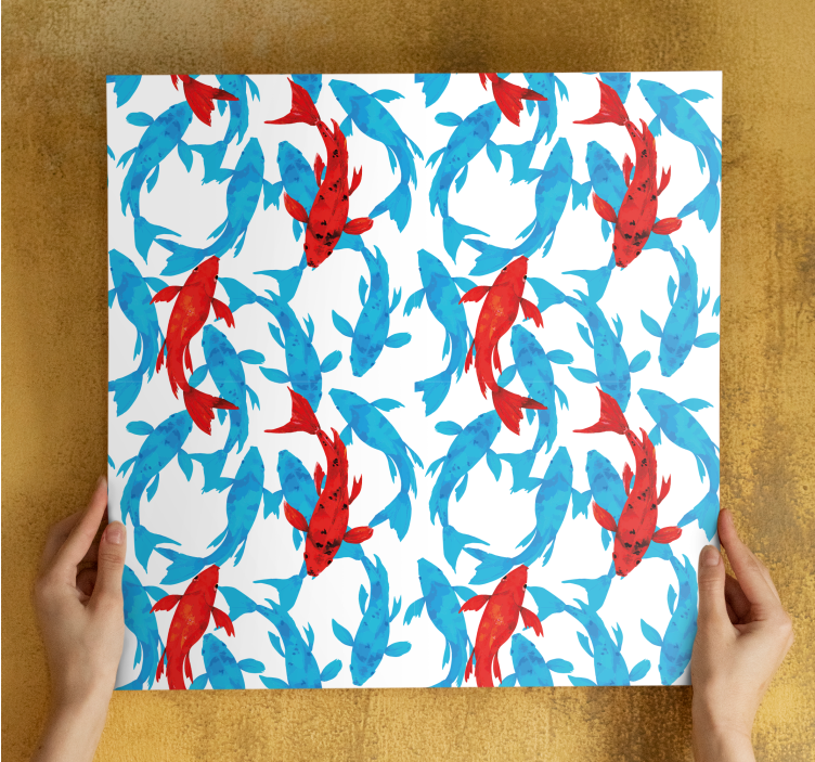 Modern canvas art colorful fish artwork - TenStickers