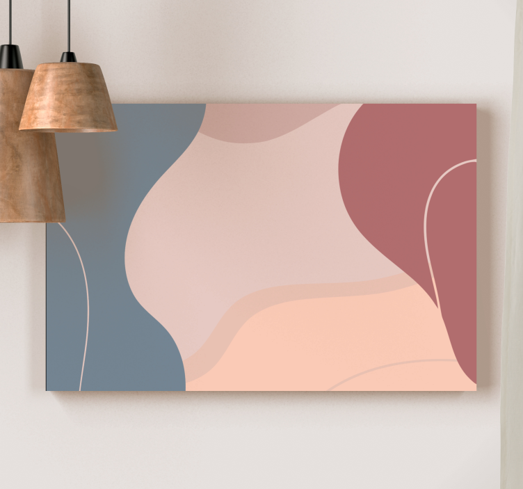 Modern canvas art organic shapes harmony - TenStickers
