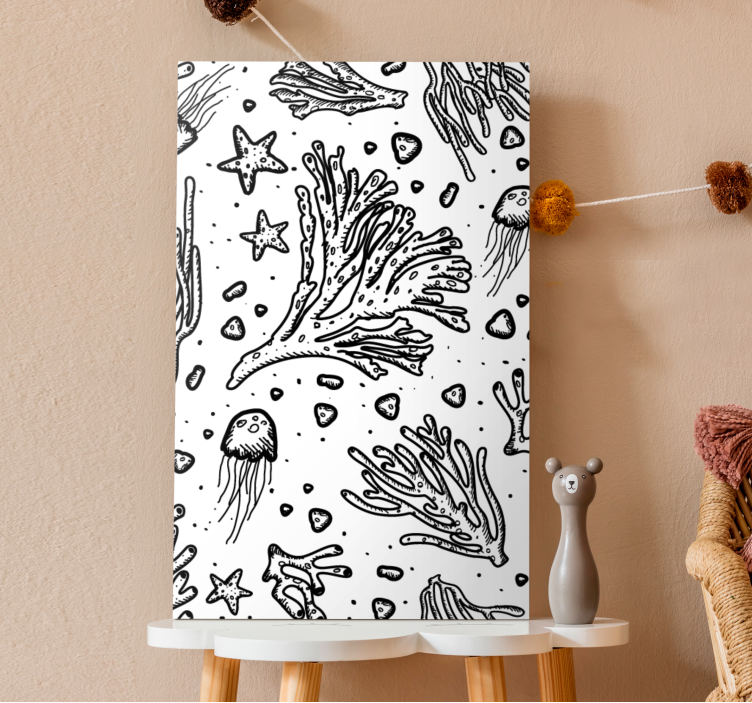 Nautical canvas art coral reef habitat - TenStickers