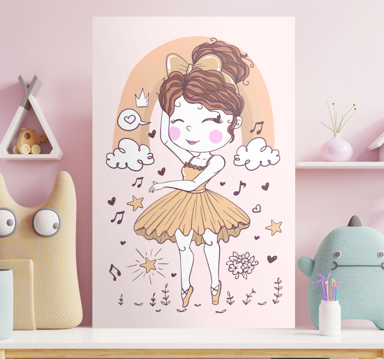 Nursery canvas ballet dancer delight - TenStickers
