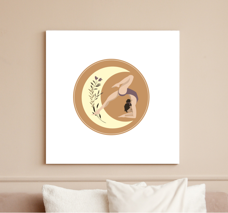 Nursery canvas yoga pose tranquility - TenStickers