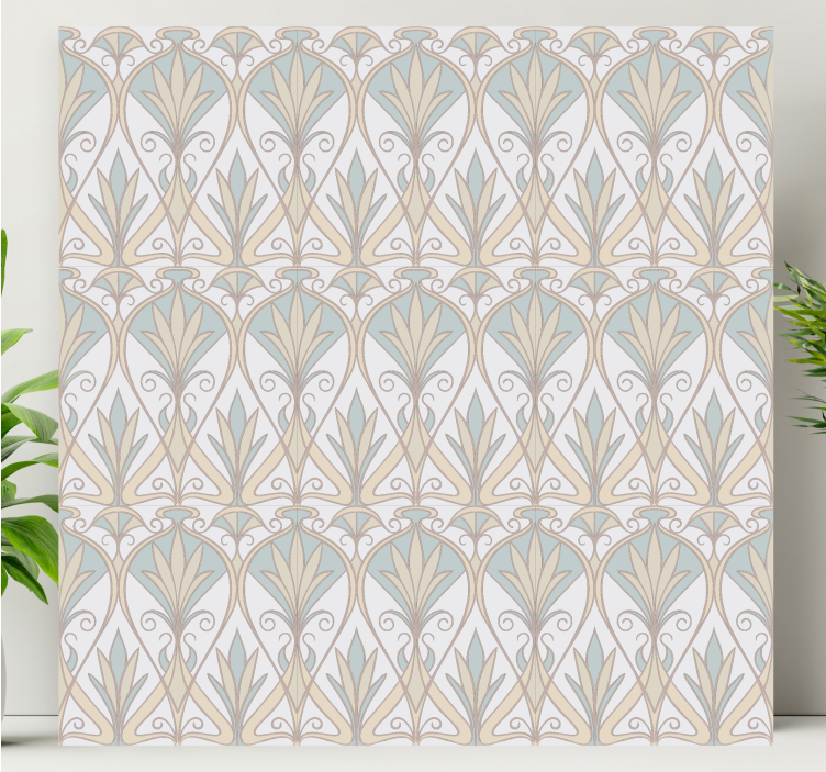 Ornamental canvas print elegant floral design - TenStickers