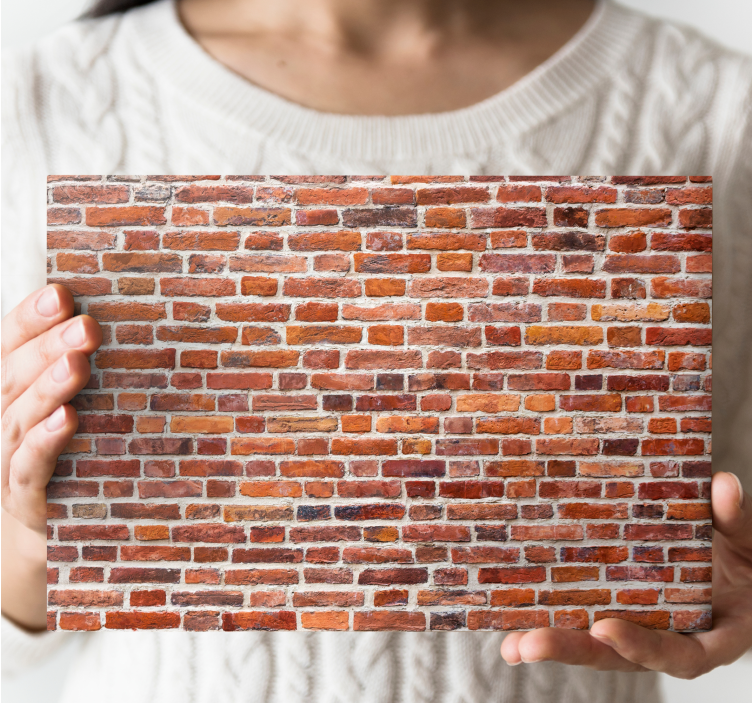 Ornamental canvas print rustic brick design - TenStickers