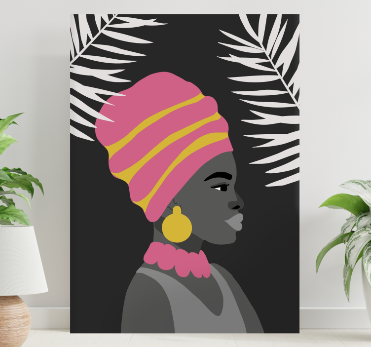 People canvas of an elegant black woman - TenStickers