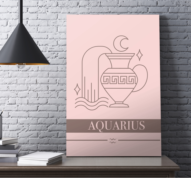 Quote canvas aquarius zodiac sign - TenStickers