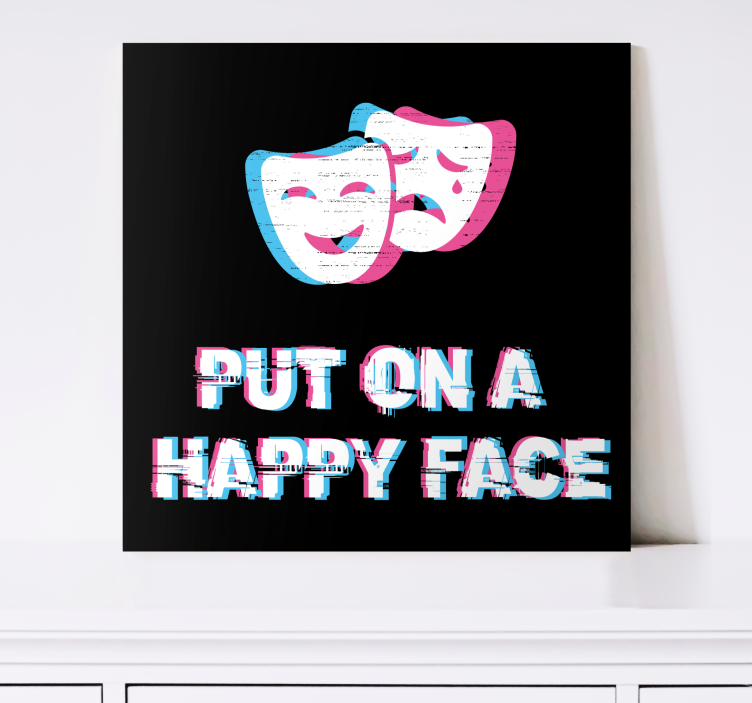 Quote canvas smiley face design - TenStickers