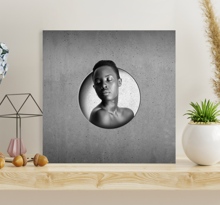 Raw concrete customizable personalised canvas - TenStickers