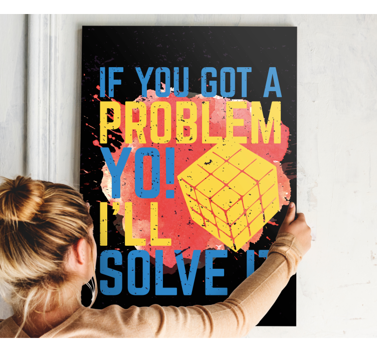 Rubik's cube quote quote canvas - TenStickers