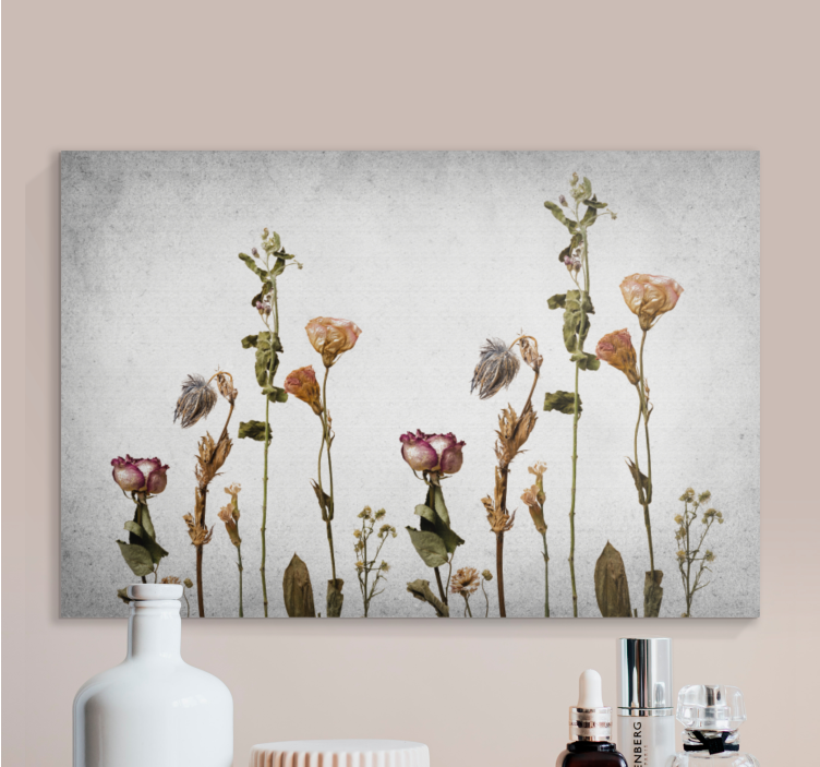 Scandinavian style dry plants canvas prints - TenStickers