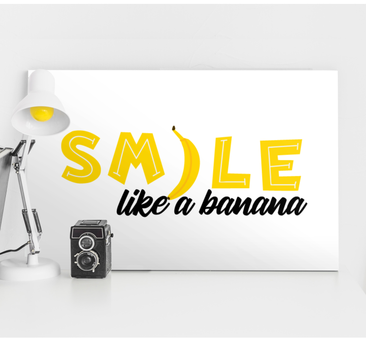 Smile like banana quote canvas - TenStickers
