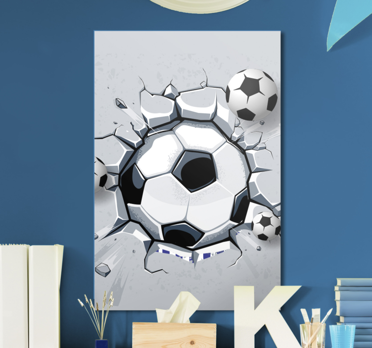 Soccer Ball Impact sports canvas art - TenStickers