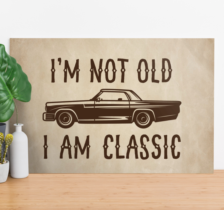 Sports canvas art - classic car wisdom - TenStickers
