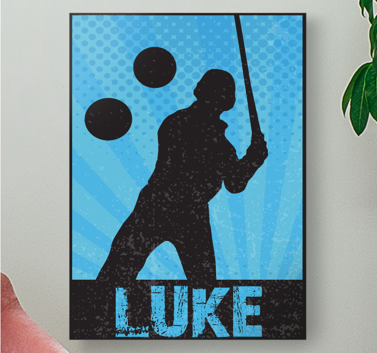 Sports canvas art dynamic athlete silhouette - TenStickers