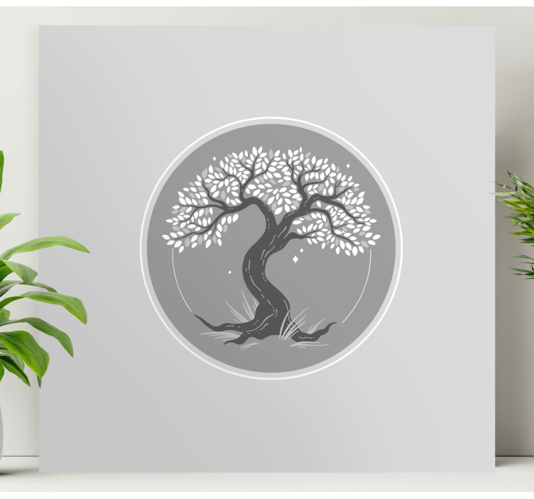 STYLIZED TREE SILHOUETTE canvas pictures of trees - TenStickers