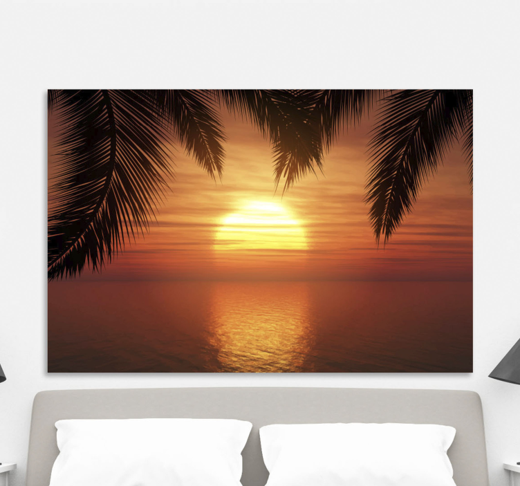 Twilight above sea landscape canvas - TenStickers