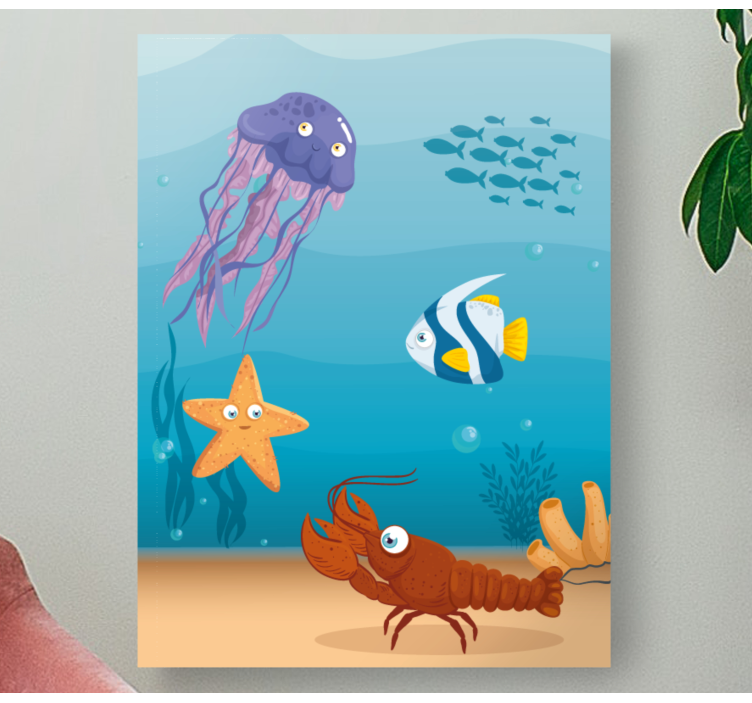 Underwater Marine Life modern canvas art - TenStickers
