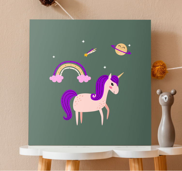 Unicorn pictures framed dreamy unicorn adventure - TenStickers