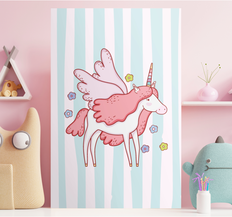 Unicorn pictures framed magical winged unicorn - TenStickers