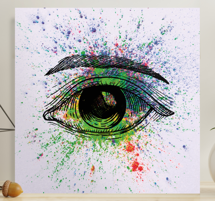Vibrant eye splash abstract wall art  1 - TenStickers