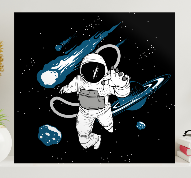 Video game canvas art astronaut in the universe - TenStickers
